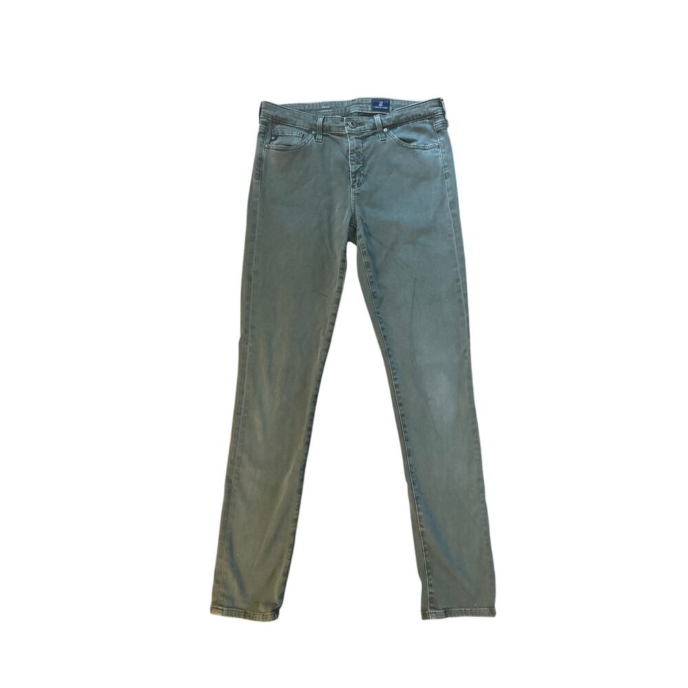 Women 27 AG Adriano Goldschmied Prima Cigarette Leg Green Jeans Denim Pants